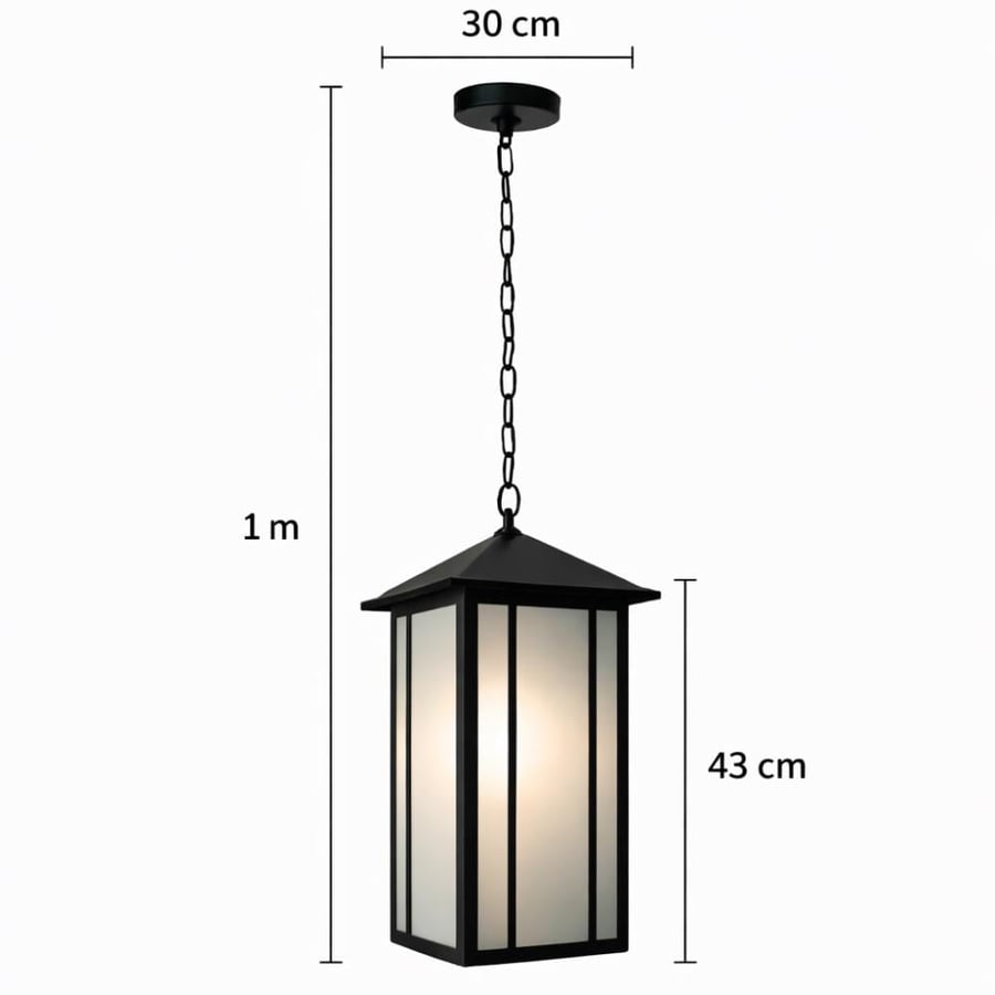 External classic black ceiling fan
