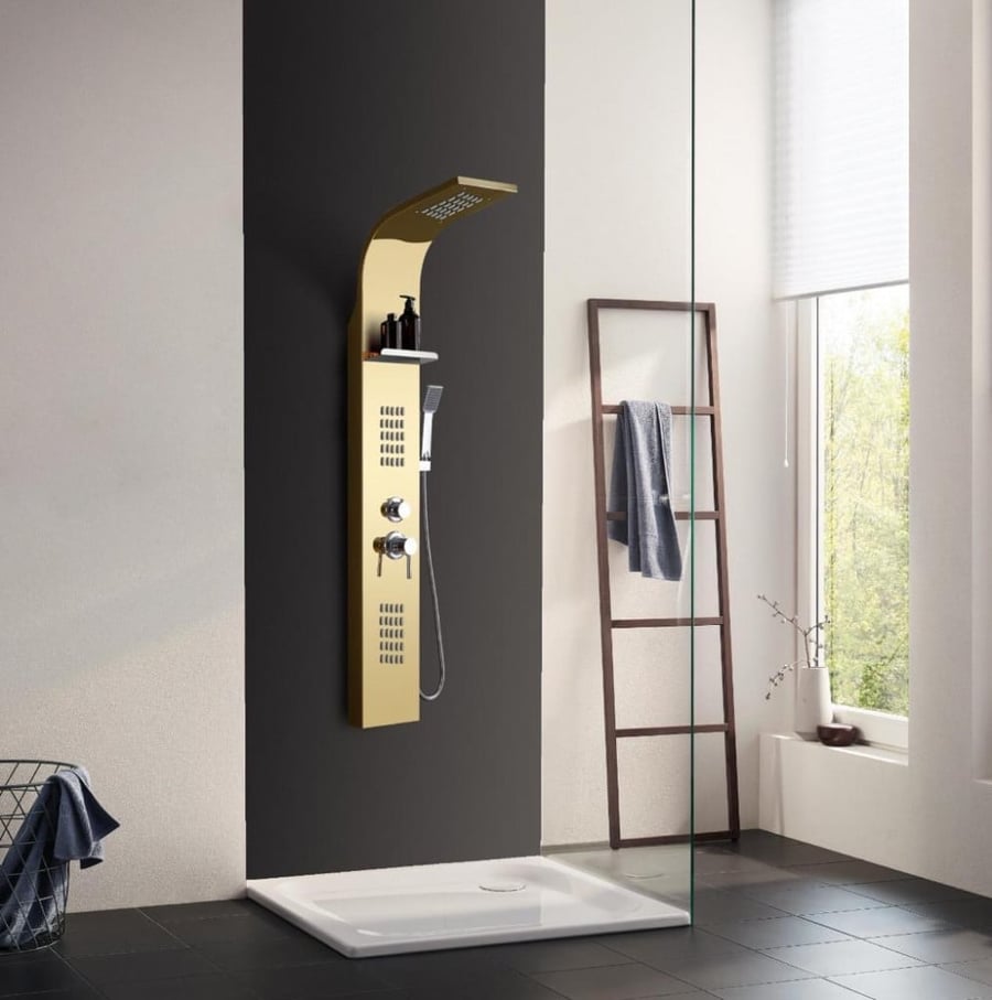 Golden wall mirror