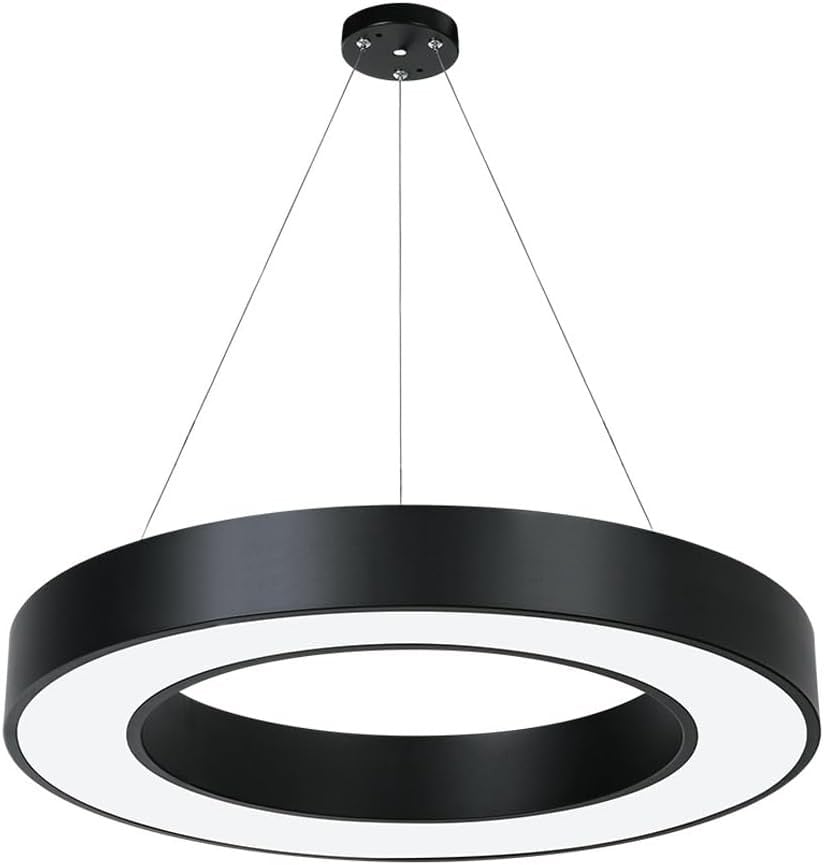 Round ceiling chandeliers with yellow LED, modern design, 60 cm size