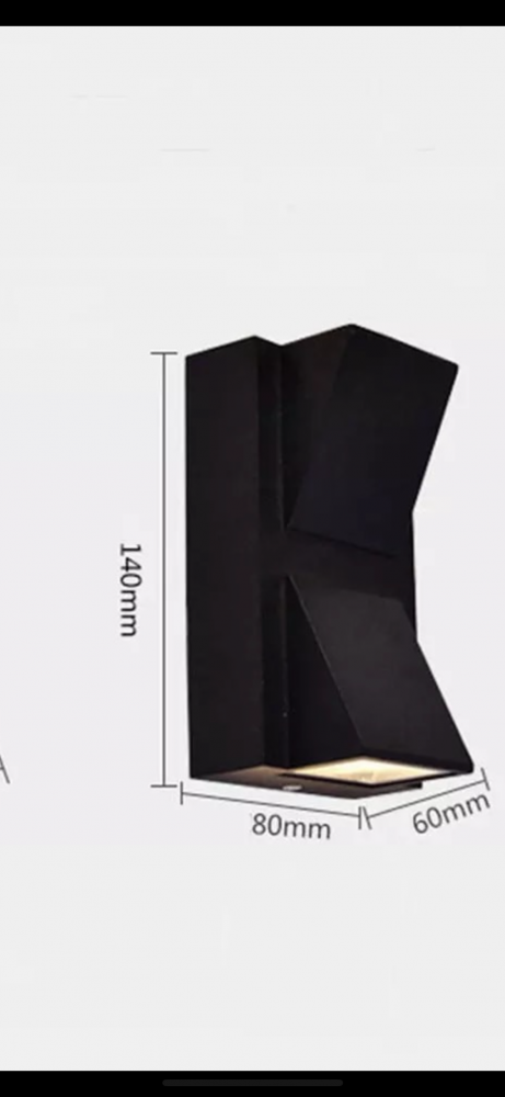 High-quality outdoor lighting, LED equipped with steel, 6W, 3000K, single lens, wall light for outdoor use, warm light, black, 6W outdoor wall lamp