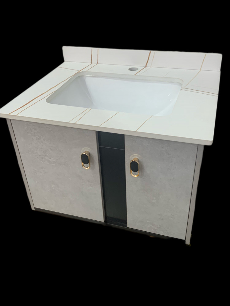 Decorative washbasin, Bali Wood, one, marble basin, 60 cm