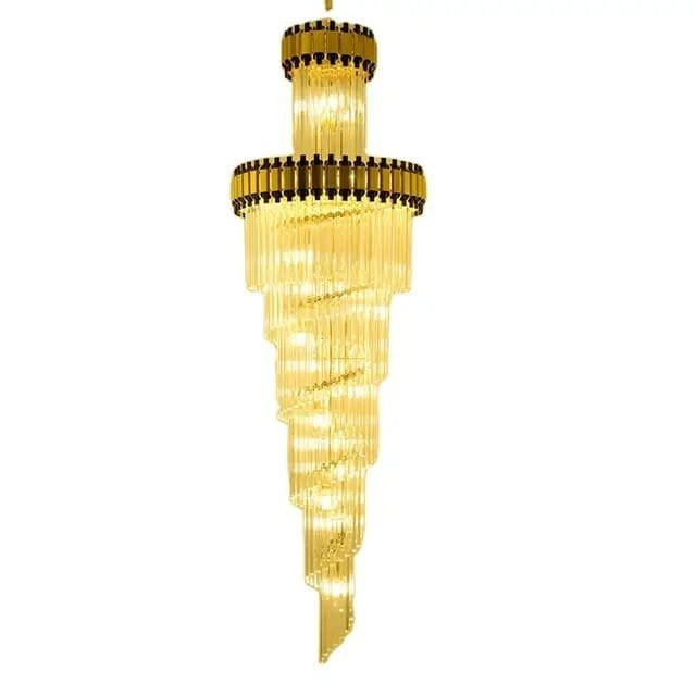 Chandelier waterfall modern contemporary design suitable for domes of houses and large halls and stairs to reflect a beautiful view of the house available in several sizes