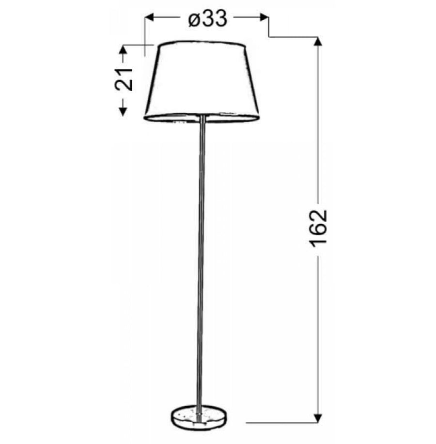 A tall ground lamp in gold color, modern style
