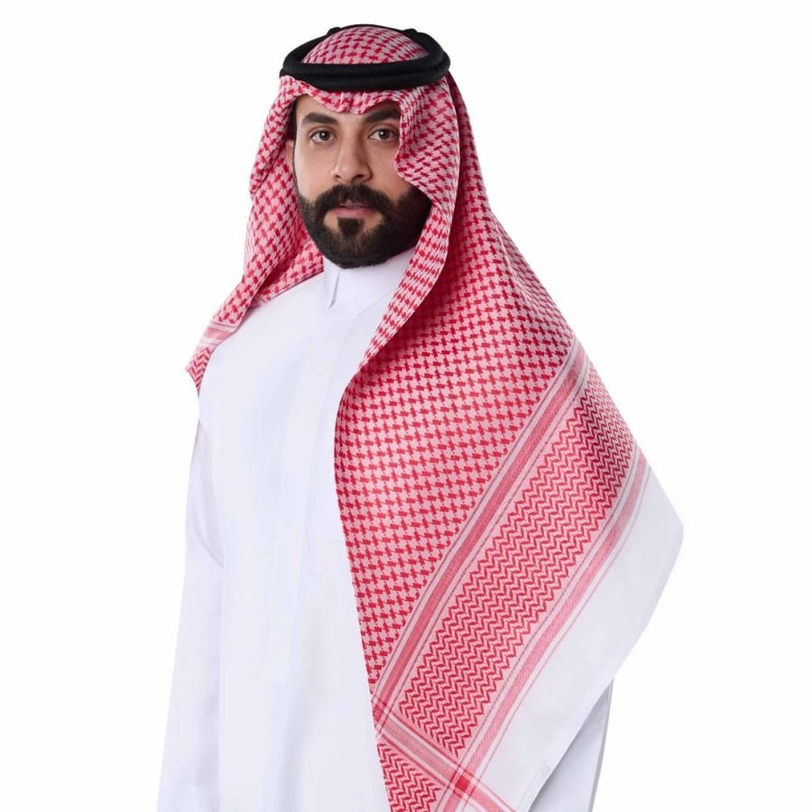 شماغ العجلان (البلاتيني) رجالي أحمر مميز
