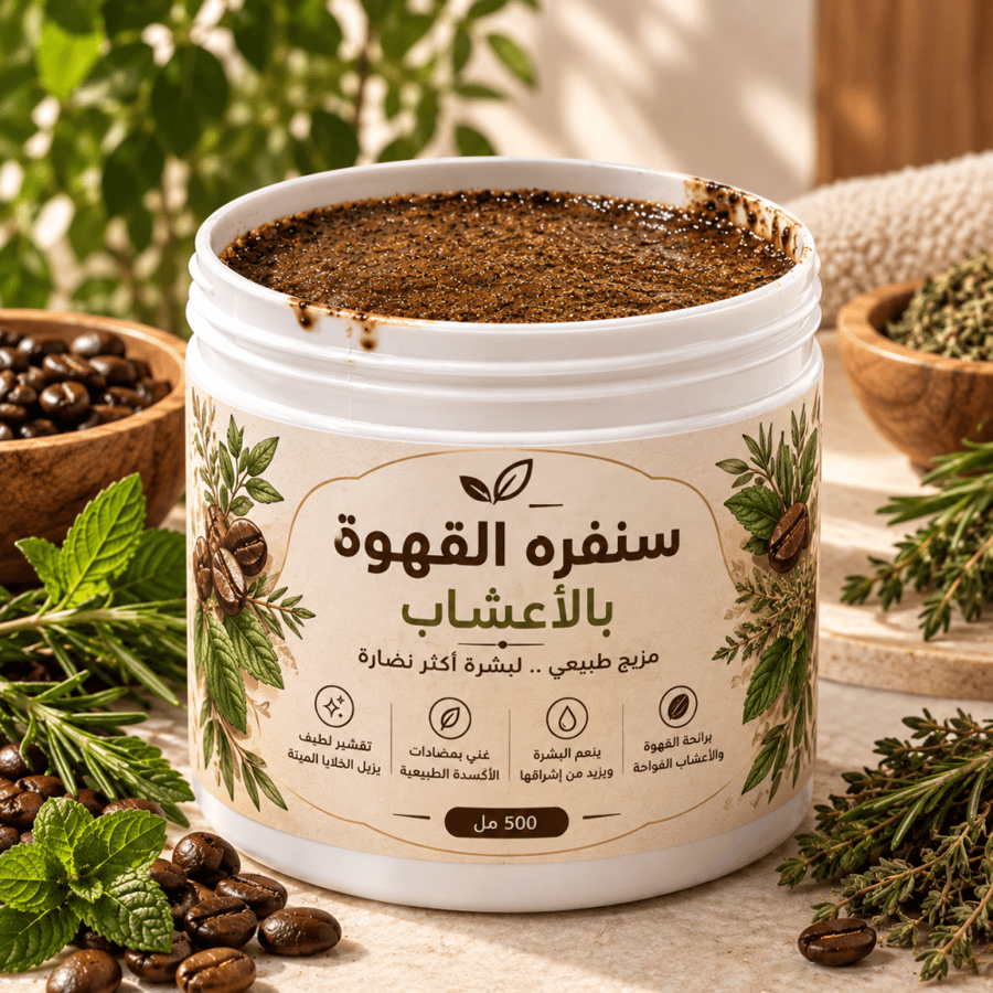مقشر  القهوه بالاعشاب