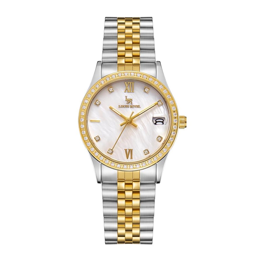 ساعة نسائي لويس ريفال LR6023 لونين ذهبي ميناء أبيض
