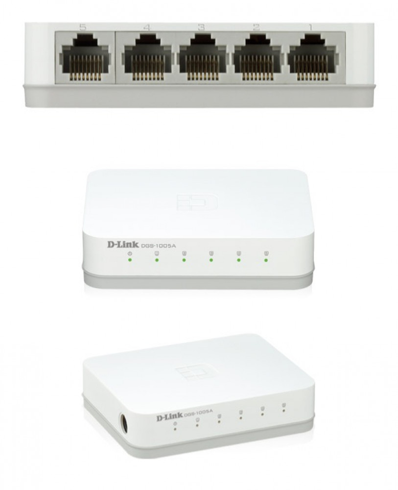 جيجا بايت مقسم شبكة دي لينك D-LINK عادي 5 مخارج موديل DGS-1005 A/B