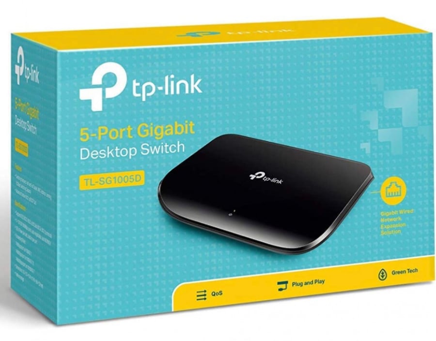 جيجا بايت مقسم شبكة سويتش  تبلينك TP-LINK عادي 5 مخارج