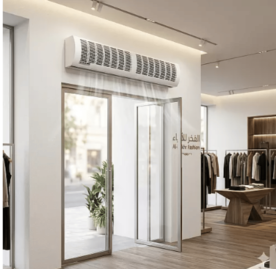 ستارة هوائية Air Curtain غطاء ابيض مقاس 90 سم 105 واط