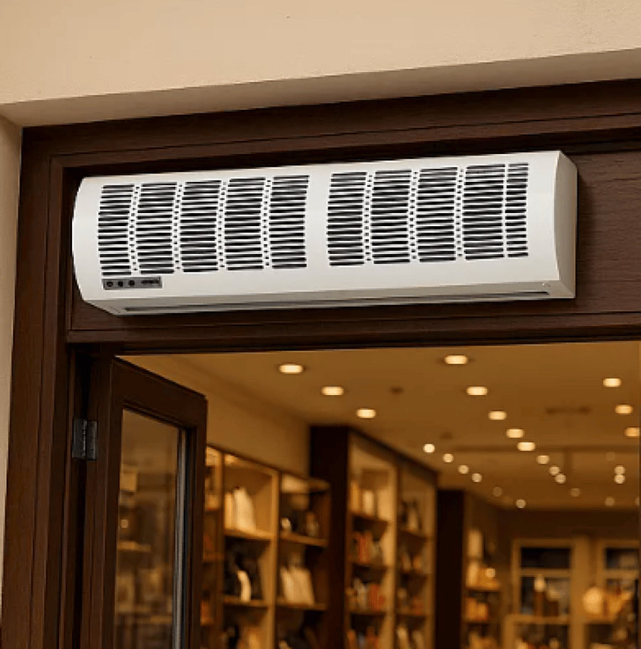 ستارة هوائية Air Curtain غطاء ابيض مقاس 90 سم 105 واط