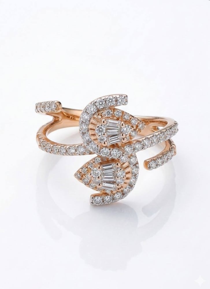 خاتم ذهب ألماس عيار 18K