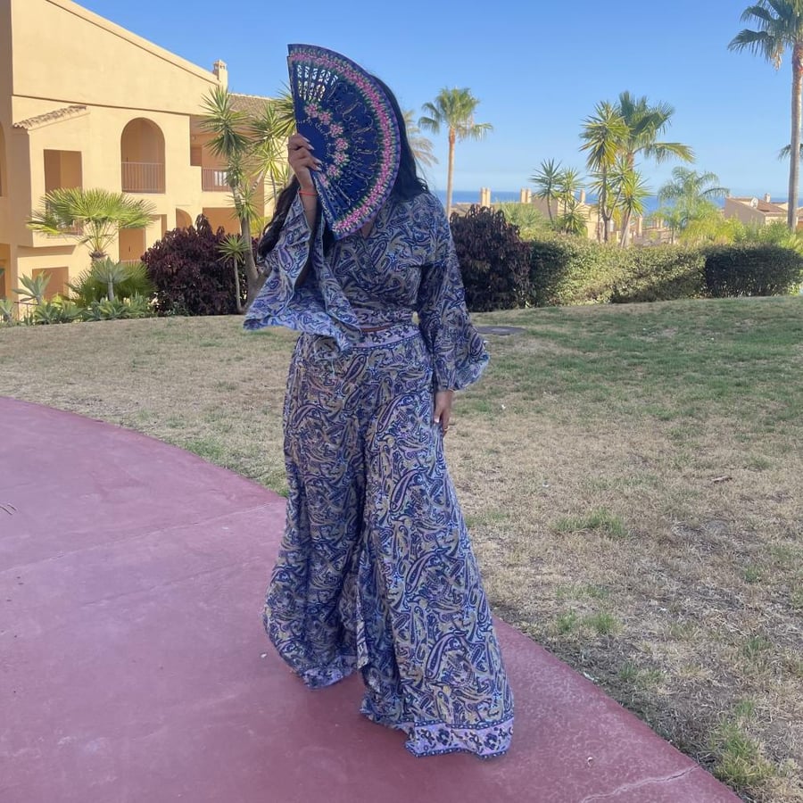طقم توب وبنطلون لف
