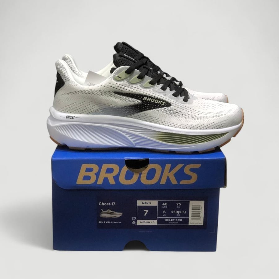 حذاء بروكس جوست 17 للجري | Brooks Ghost 17 White Black Tea