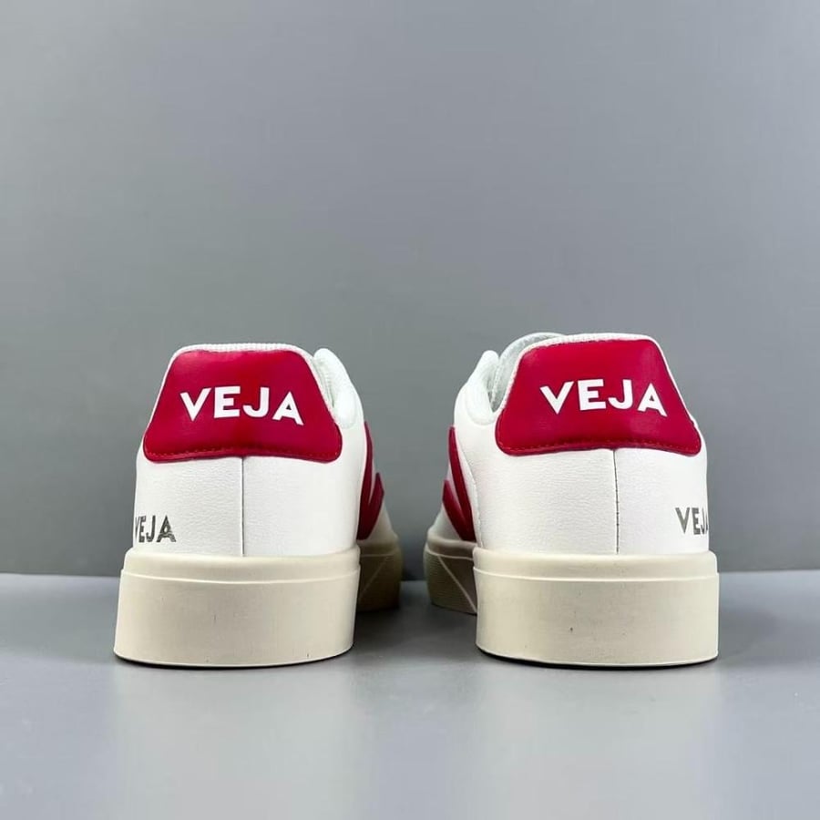 VEJA CAMPO LEATHER WHITE RED sneakers