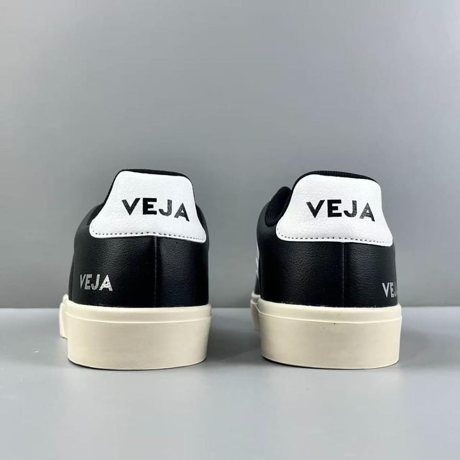 VEJA CAMPO LEATHER BLACK WHITE