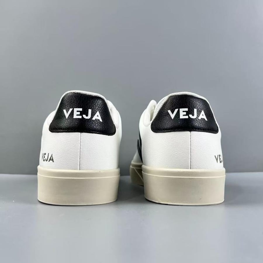 VEJA CAMPO LEATHER WHITE BLACK