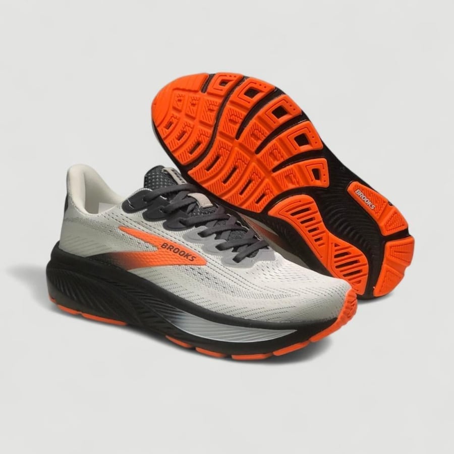 حذاء بروكس جوست 17 | Brooks Ghost 17 Oyster Mushroom Orange Ebony