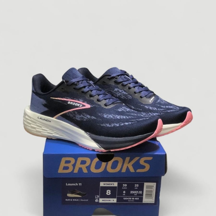 حذاء بروكس لونش 11 للجري | Brooks Launch 11 Peacoat Blue Peach sneakers خفيف ومريح