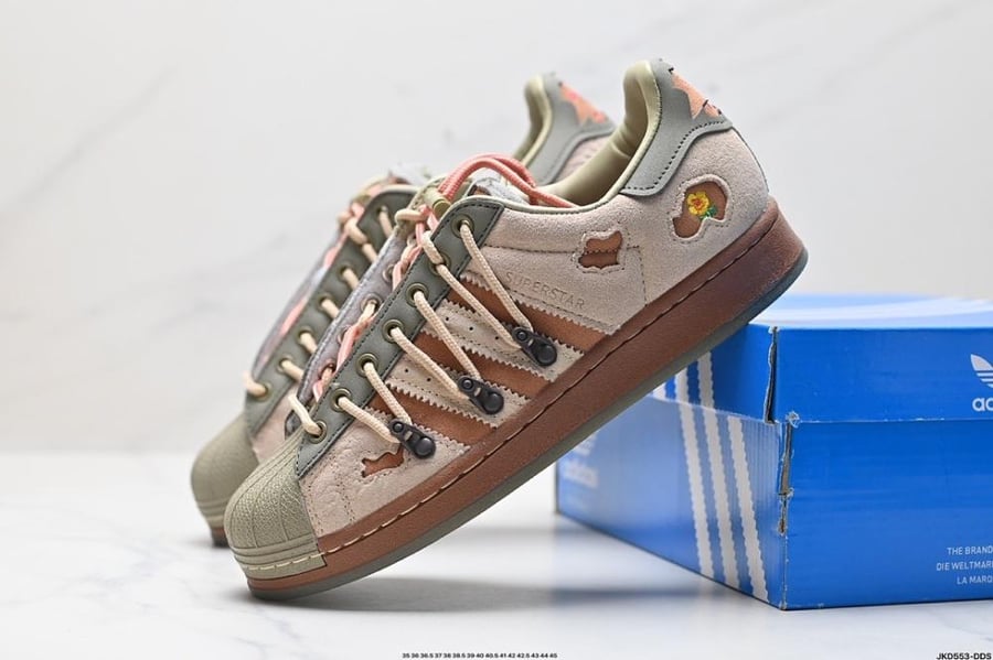 adidas originals Superstar x melting sadness 'Green Brown' '