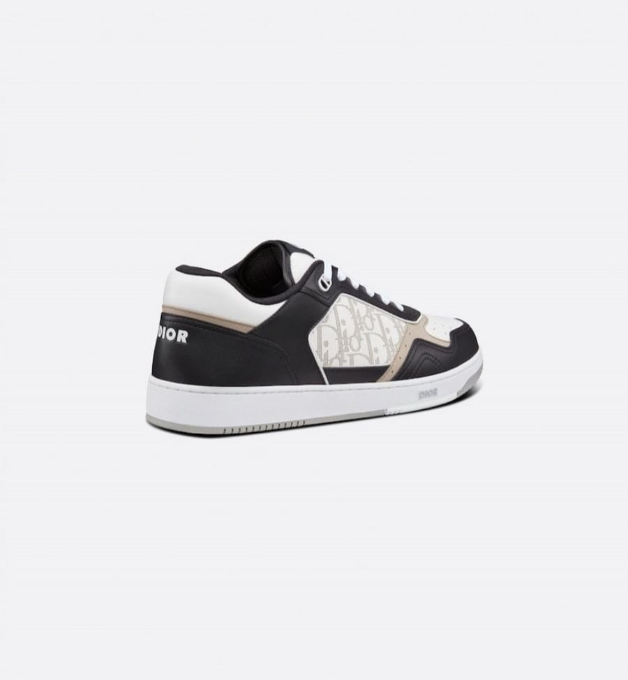 Black, White and Beige Smooth Calfskin with White Dior Oblique Galaxy Leather