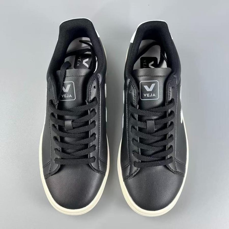 VEJA CAMPO LEATHER BLACK WHITE