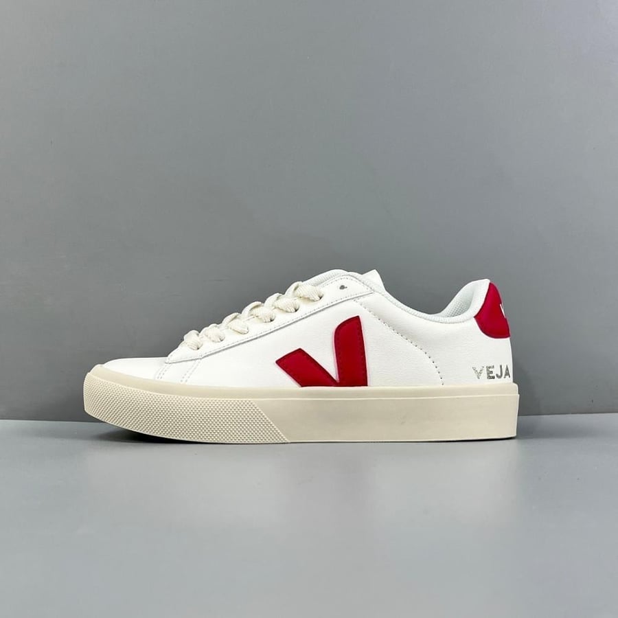VEJA CAMPO LEATHER WHITE RED sneakers