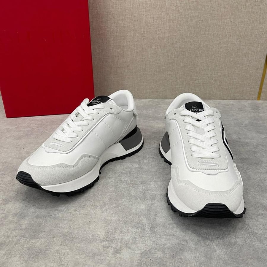 Valentino Garavani Netrunner Low-top Sneakers in Mesh & Calf Suede