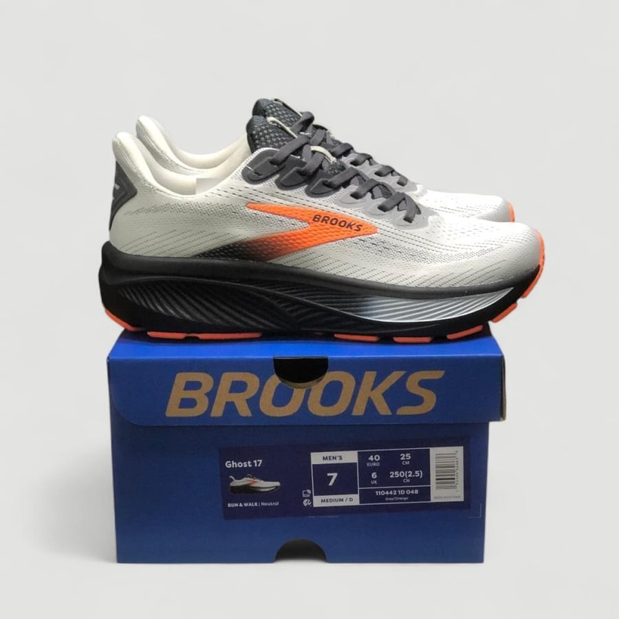 حذاء بروكس جوست 17 | Brooks Ghost 17 Oyster Mushroom Orange Ebony