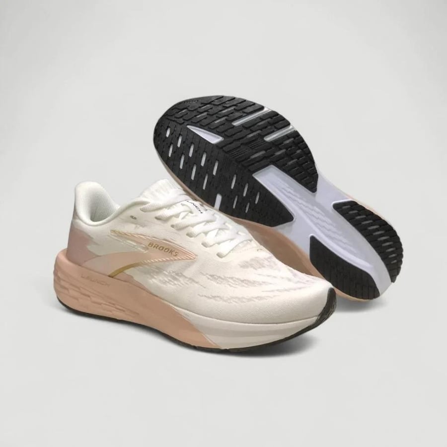 حذاء بروكس لونش 11 للجري | Brooks Launch 11 White Gold Pink sneakers