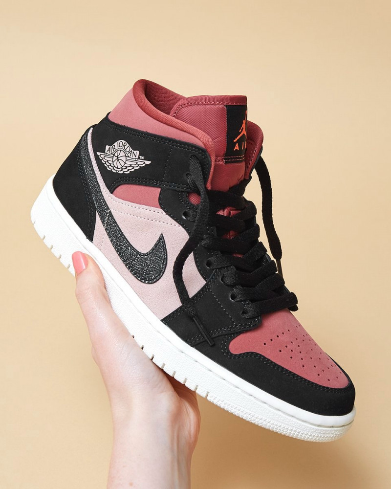 Air Jordan 1 Mid Burgundy Dusty Pink