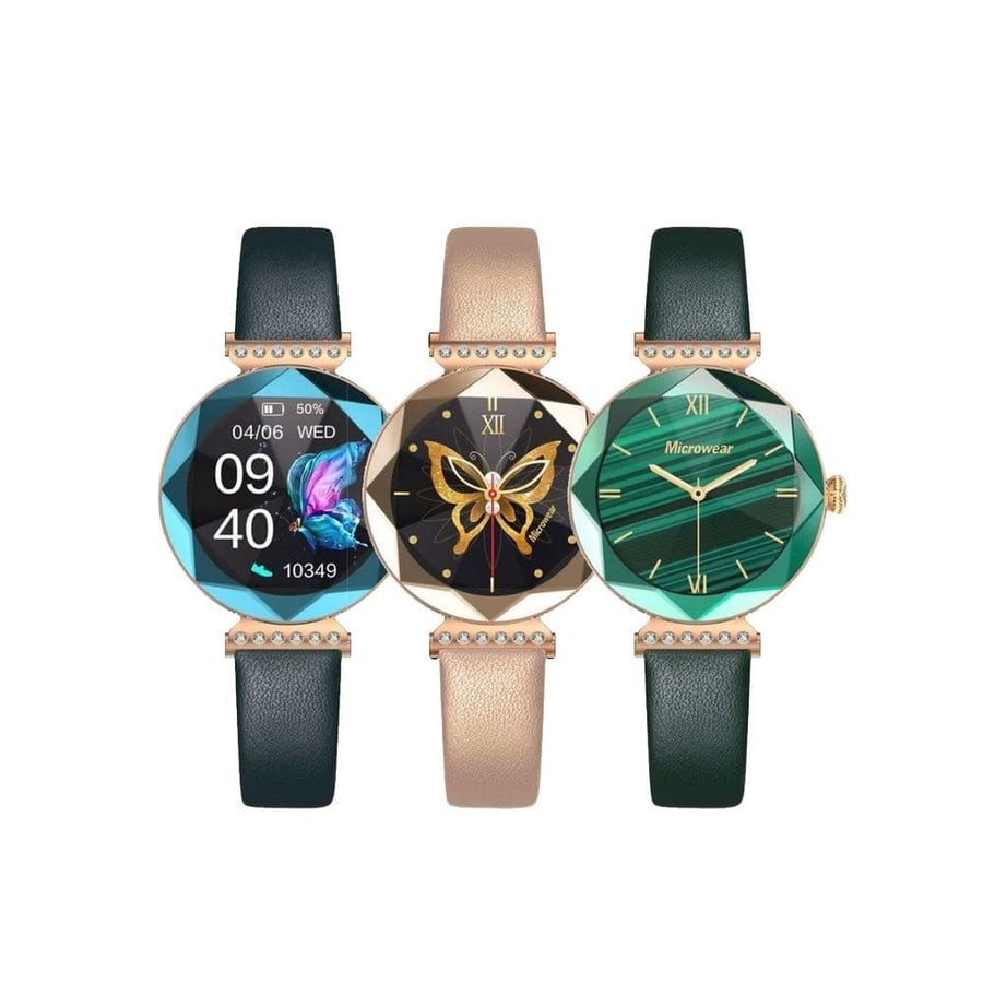 ساعة قرين ليون Swarovski الذكيه تدعم الاشعارات