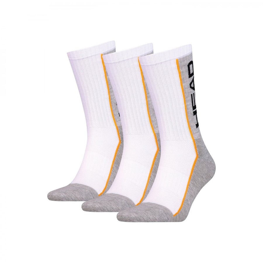 Head Performance Crew Socks 3 pairs white and grey
