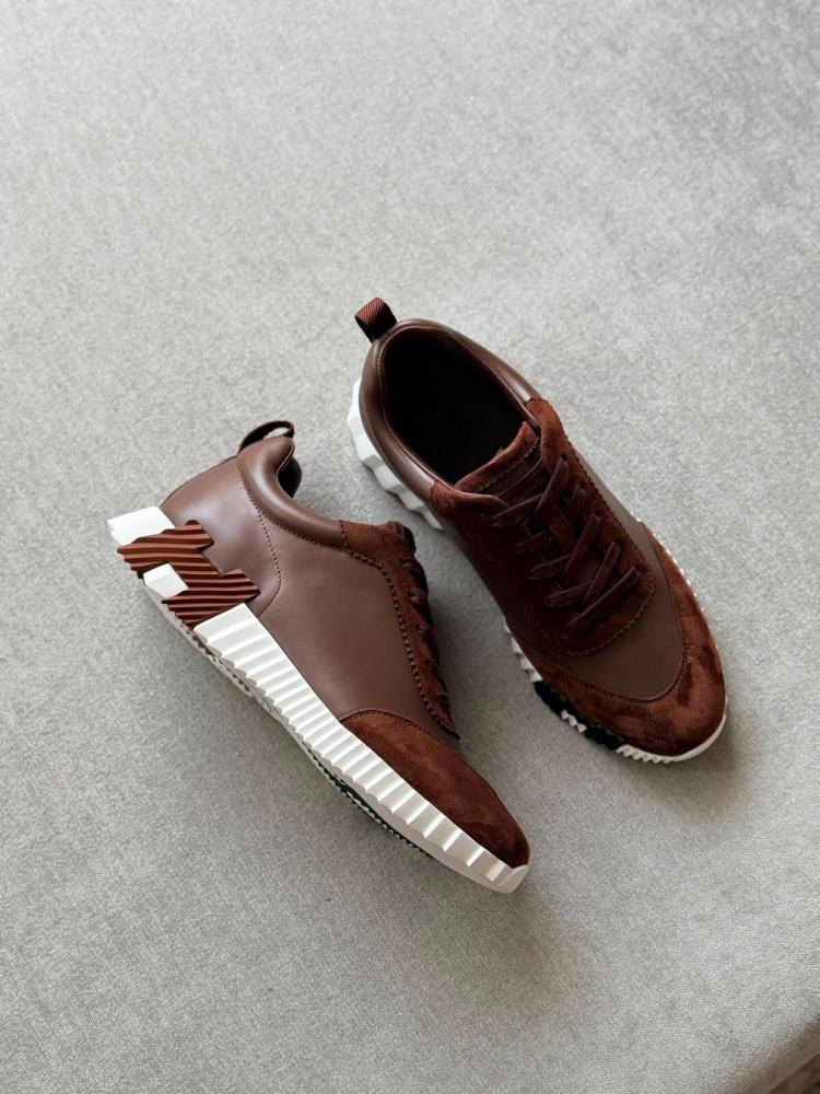 حذاء هيرمس بني وأبيض – Hermès Bouncing Brown & White