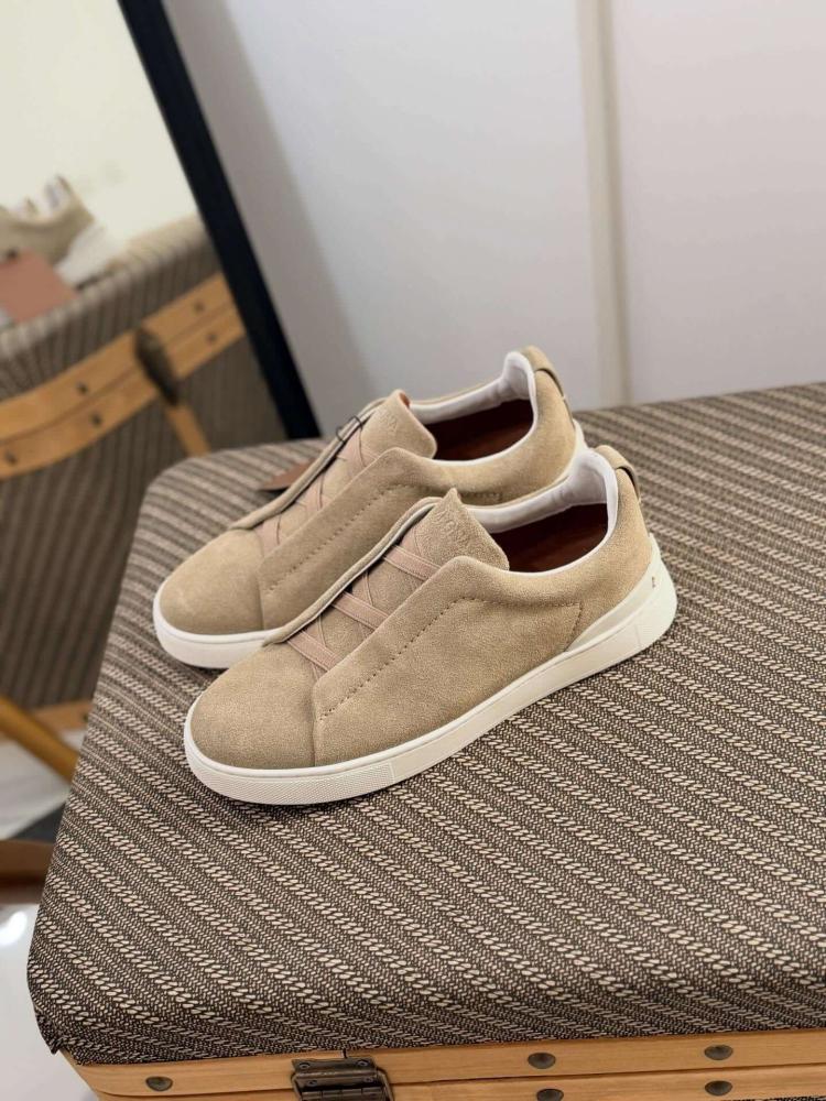 حذاء زينيا تريبل ستيتش بيج – ZEGNA Triple Stitch Beige