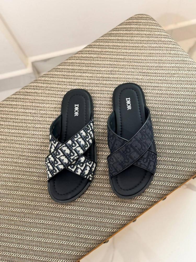 صندل كرستيان ديور أسود وأبيض – Christian Dior Sandals Black & White