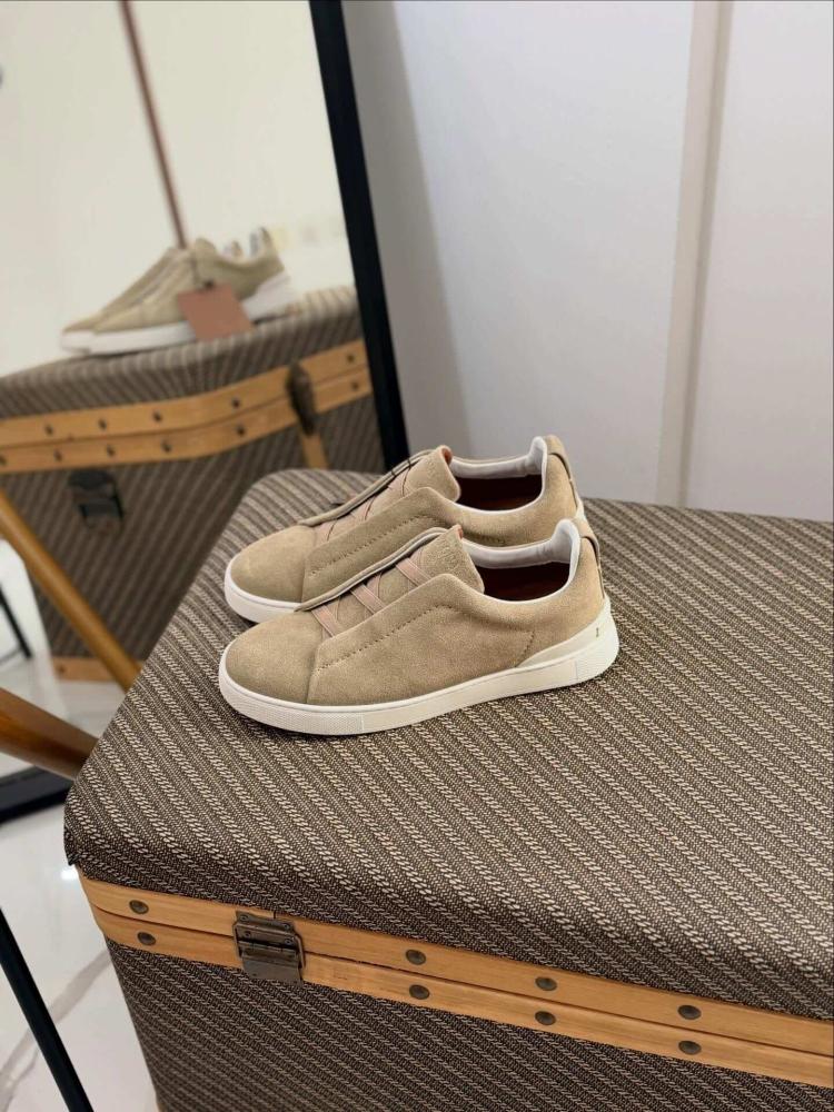 حذاء زينيا تريبل ستيتش بيج – ZEGNA Triple Stitch Beige