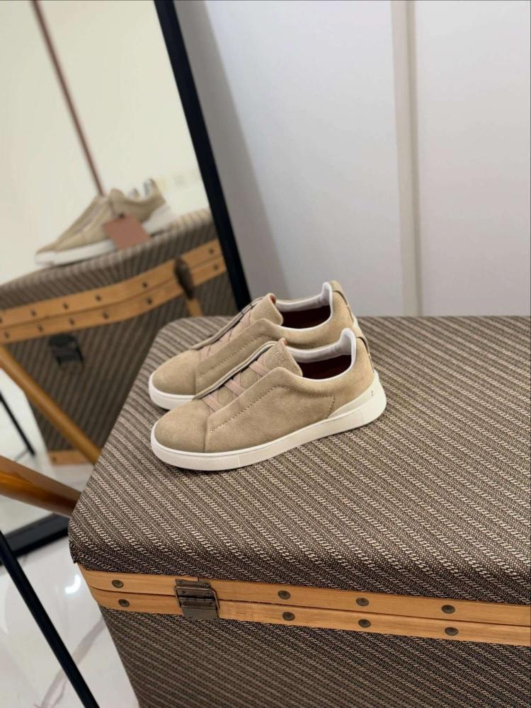 حذاء زينيا تريبل ستيتش بيج – ZEGNA Triple Stitch Beige