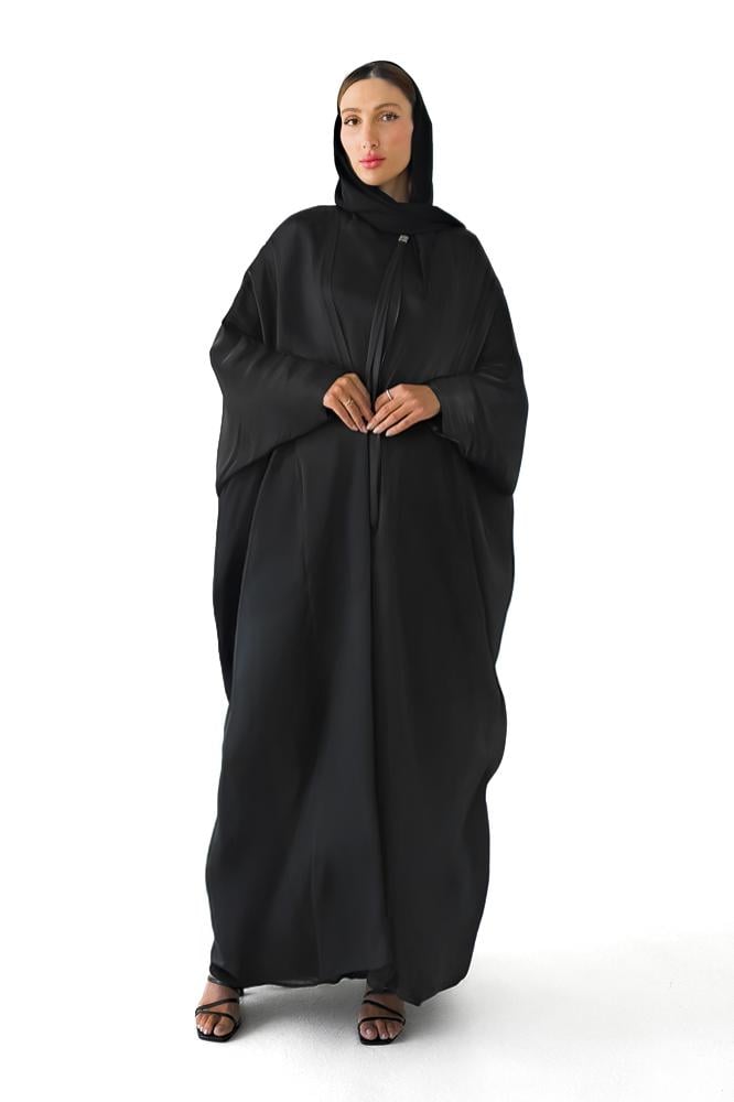 Luxury black abaya and bisht with an elegant dress - Marina