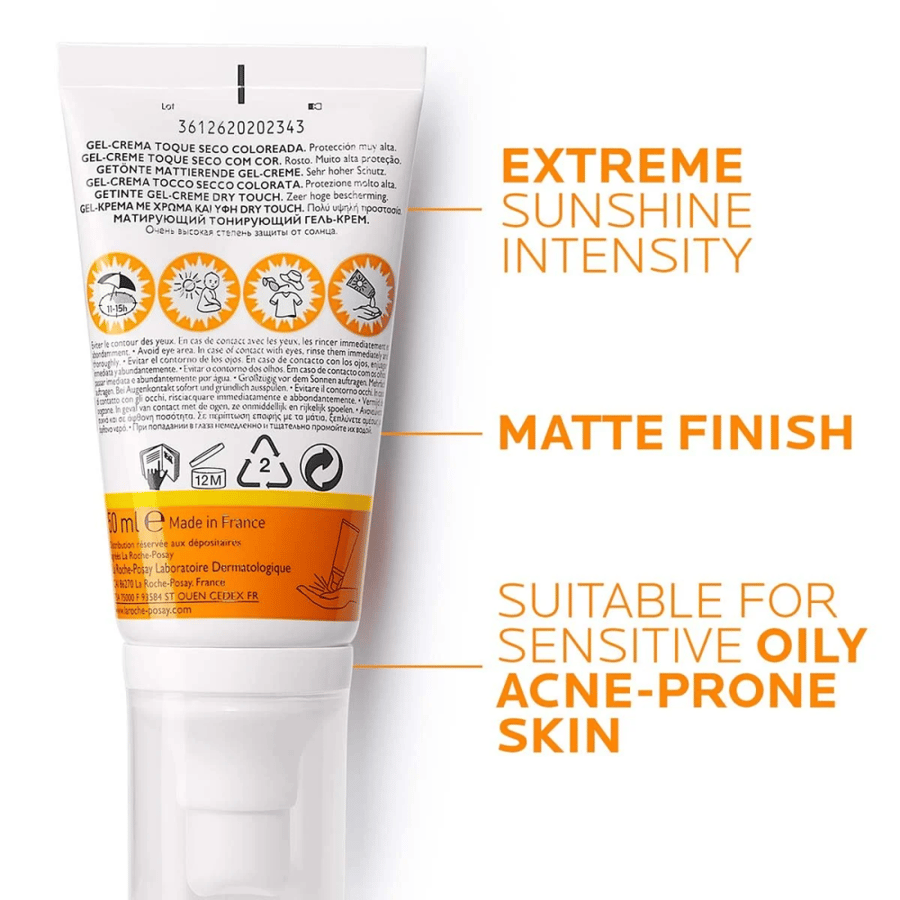أنثيليوس إكس إل جل كريم ملون جاف الملمس بعامل حماية SPF50+ / UVA-PF 28 / 50ml من لاروش بوزيه