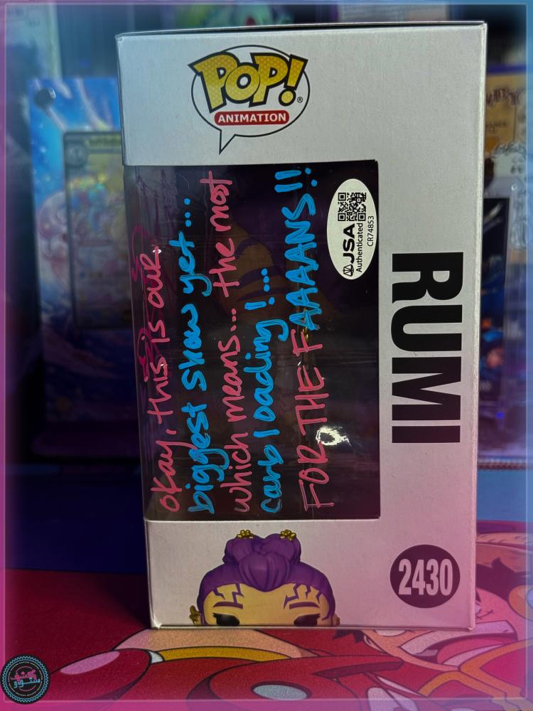 Funko Pop! KPOP Demon Hunters - Rumi #2257 Chase Signed Arden Cho w/ Quote JSA