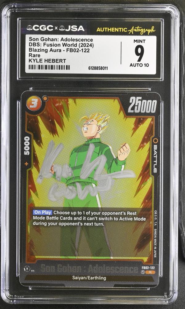 Signed CGC Dragon Ball Super: Fusion World English Son Gohan  2024  - Kyle Hebert autograph