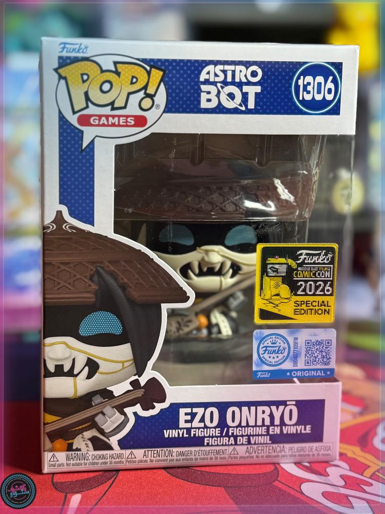 Funko Pop Astro Bot Ezo Onryo MEFCC 2026 Exclusive Lenticular Sticker Edition