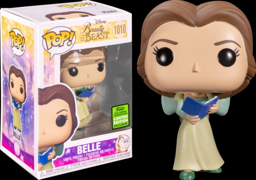 Funko Beauty and the Beast 30th Anniversary - Belle in Green Dress w/ Book ECCC 2021 Spring Convention Exclusive