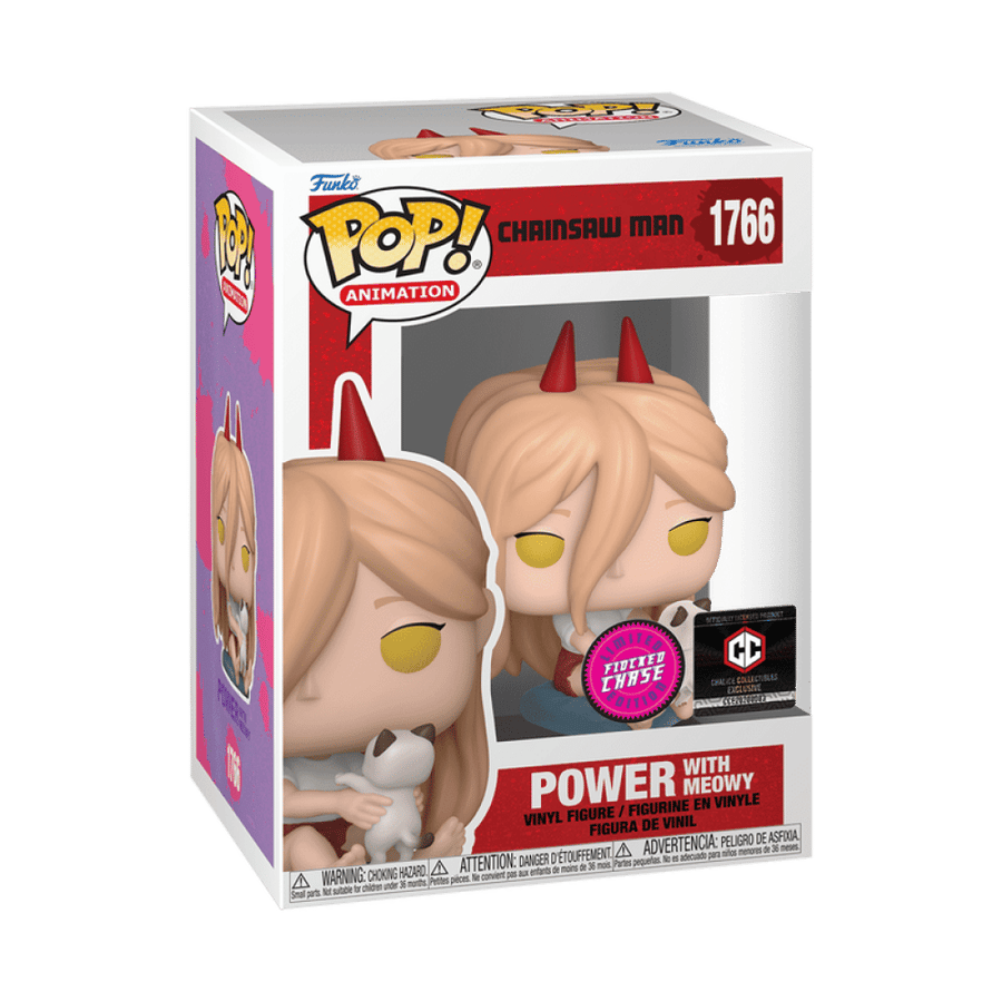 Funko Chainsawman Pop! Power with Meowy Chase Flocked