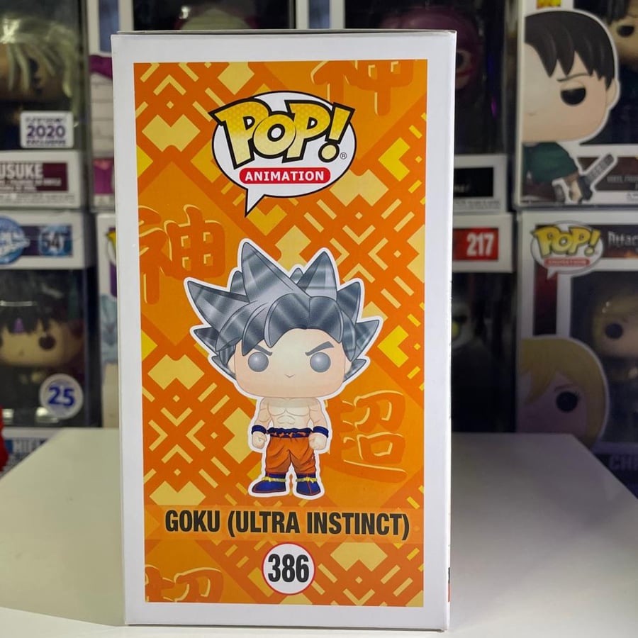 Funko Pop Dragon Ball Goku Ultra Instinct Jap Signed + ART by Mehdi Aouichaoui