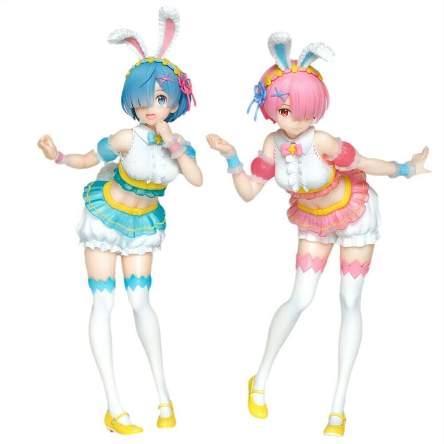 Taito Re: Zero - Starting Life in Another World Rem Ram SET Bunny Girl Figure Happy Easter! Ver