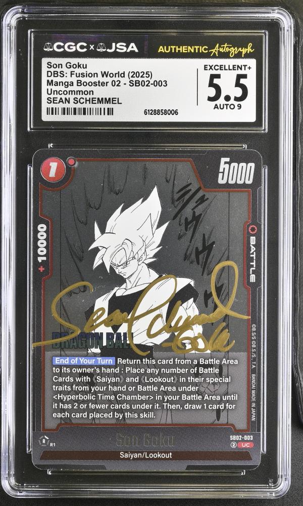 Signed CGC Dragon Ball Super: Fusion World English Son Goku 2025   Sean Schemmel autograph