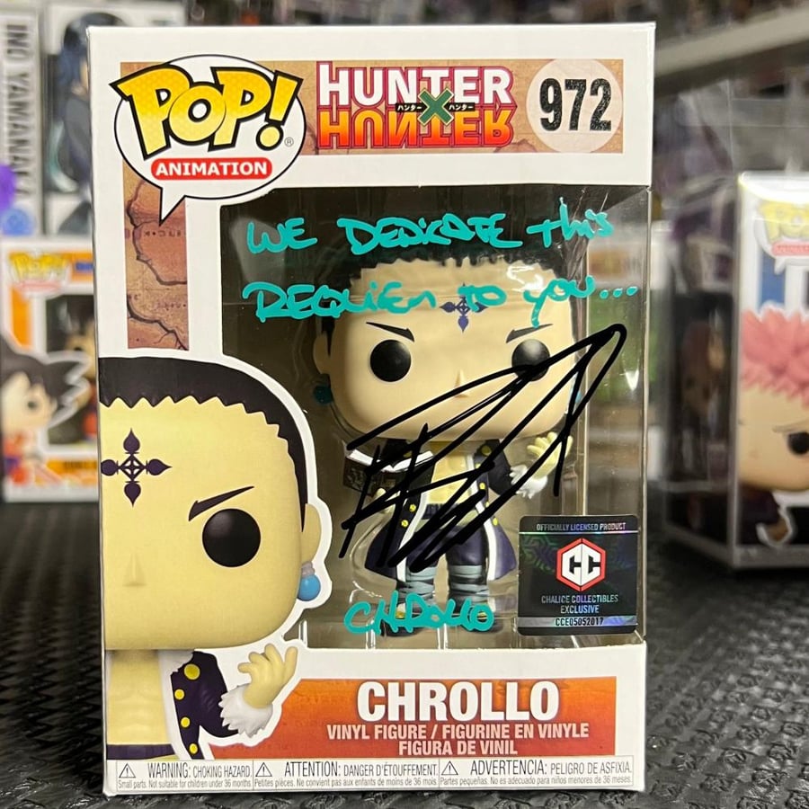 Funko Pop #972 Chrollo Chalice Exclusive signed Robbie Daymond
