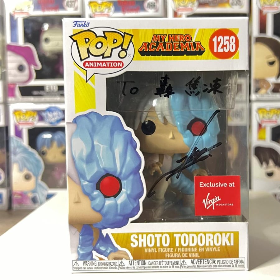 Funko POP #1258 MHA Shoto Todoroki Virgin Exc Signed By Japanese VA Yuki Kaji