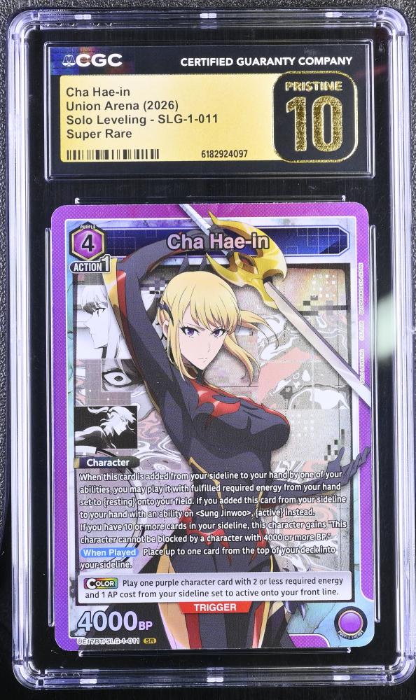 Union Arena: Solo Leveling Cha Hae-in SR #SLG-1-011 (2026) - CGC 10 Pristine